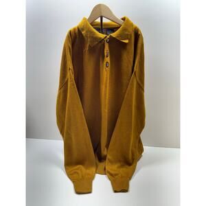 Vintage Bergati Men’s Knit Long Sleeve Sweater Sz L Hip Hop Cosby Gold Pullover